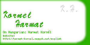 kornel harmat business card